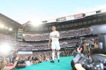 Cristiano Ronaldo en el estadio Santiago Bernabéu.