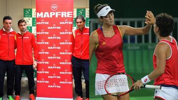 Roberto Bautista, Rafa Nadal, Garbiñe Muguruza y Carla Suárez, bajas sensibles de España en las últimas eliminatorias de Copa Davis y Copa Federación ante Serbia y Francia.