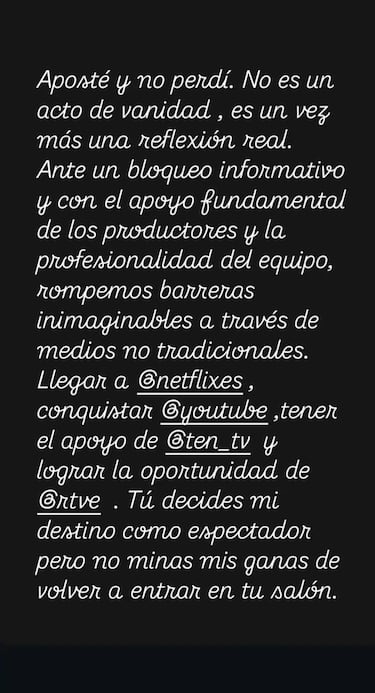 El contundente mensaje de María Patiño tras la posible cancelación de ‘La familia de la tele’: “Aposté y no perdí”