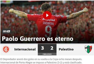 La prensa, de Guerrero: "Eterno, vale por dos o va por ti, Perú"