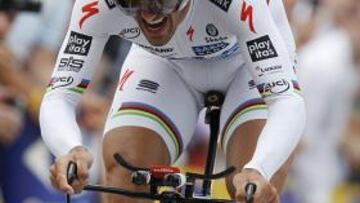 <b>Cancellara</b>, primer líder del Tour de Francia 2010.