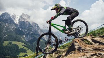 Troy Brosnan performs at UCI MTB DH World Cup in Leogang, Austria on June 12th, 2021 // Bartek Wolinski / Red Bull Content Pool // SI202106120216 // Usage for editorial use only // 