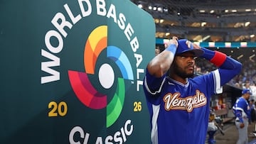 MIAMI, FLORIDA - MARCH 16: Maikel Garcia #11 of Team Venezuela looks on during player introductions before the game against Team Italy at loanDepot park on March 16, 2026 in Miami, Florida. Megan Briggs/Getty Images/AFP (Photo by Megan Briggs / GETTY IMAGES NORTH AMERICA / Getty Images via AFP)