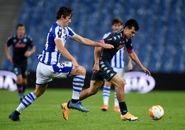 'Chucky' Lozano con desempeño regular en la victoria del Napoli sobre la Real Sociedad
