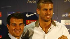 Joan Laporta y Gerard Piqu&eacute;.