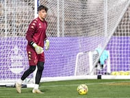 Aceves, durante un entrenamiento.