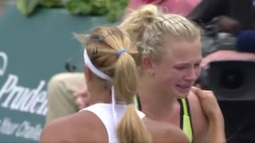 Esto es vivir el deporte: lágrimas de Siniakova al abandonar