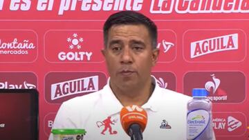 César Farías en rueda de prensa post partido ante Junior.