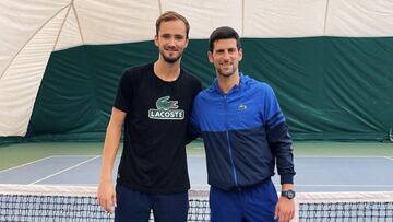 Djokovic y Medvedev, uno y dos del mundo, cara a cara