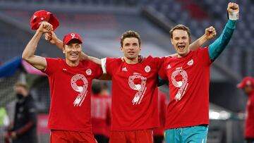 Lewandowski, M&uuml;ller y Neuer.