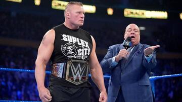 Brock Lesnar y Paul Heyman durante SmackDown.
