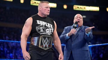 Brock Lesnar y Paul Heyman durante SmackDown.