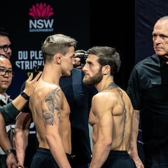 Ilia y Volkanovski escoltan el careo del debut de Aleksandre Topuria