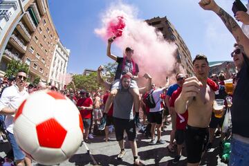 Ambiente de Champions en las calles de Madrid