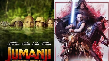 Cárteles de "Jumanji 2", "Star Wars: The Last Jedi" y "Coco"