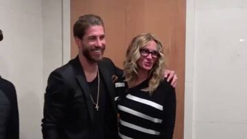 Julia Roberts thrilled to meet Sergio Ramos at the Bernabéu