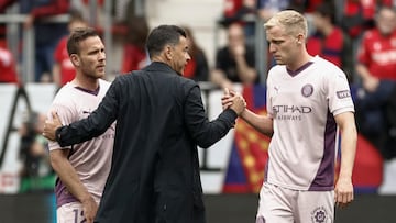 El entrenador del Girona, 'Michel', anima a sus jugadores