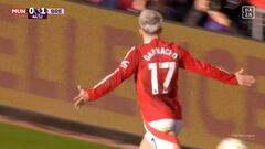 Se ha propuesto resucitar al Manchester United y está en ello: ¡golazo de Garnacho al Brentford!