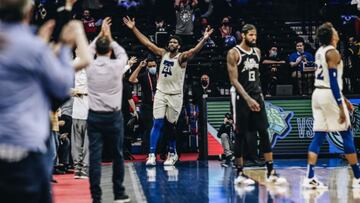 Joel Embiid, durante el partido de la NBA que ha enfrentado a Philadelphia Sixers y a Los Angeles Clippers.