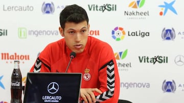 Unai Albizua, en rueda de prensa de la Cultural.