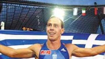 <b>ÚLTIMO TÍTULO. </b>Kenteris, tras vencer en los Campeonatos Europeos de 2002.