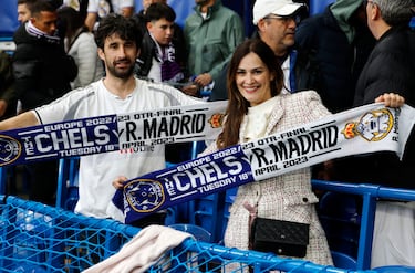 Aficionados del Real Madrid en Stamford Bridge.