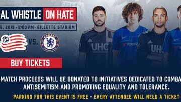 En partido benéfico contra el antisemitismo, New England Revolution recibe en el Gillette Stadium al Chelsea de la Premier League de Inglaterra.