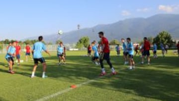 La selección española se ejercita hoy en Borsu.