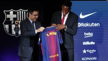 Yerry Mina: "Espero aprender mucho en el Barcelona"