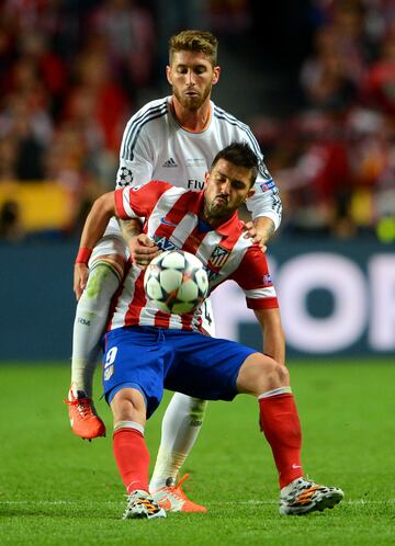 El último partido de Villa como jugador del Atlético de Madrid fue la final de la Champions League el 24 de mayo de 2014 ante el Real Madrid.