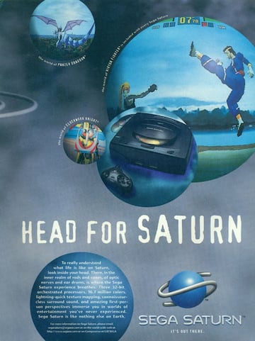 sega saturn anuncio revista head for saturn