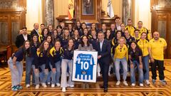 Hace dos semanas el Deportivo sí acudió a la recepción al Ayuntamiento tras el ascenso a Liga F del Depor Abanca.