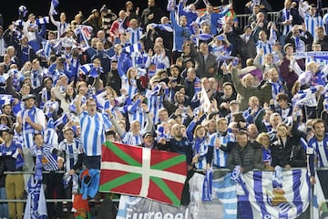 Los aficionados de la Real Sociedad celebraron el pase a la final de la Copa del Rey.