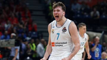 Doncic celebrando la Euroliga.