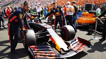 BUDAPEST, HUNGARY - AUGUST 04: Pierre Gasly of France and Red Bull Racing prepares to drive on the grid before the F1 Grand Prix of Hungary at Hungaroring on August 04, 2019 in Budapest, Hungary. (Photo by Mark Thompson/Getty Images)