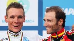 <b>PODIO. </b>Edvald Boasson Hagen fue plata, Philippe Gilbert, oro, y Alejandro Valverde, bronce.