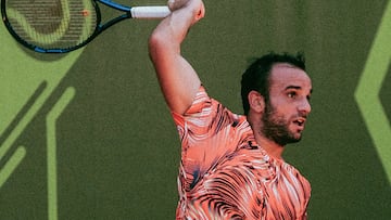 El tenista español Oriol Roca, durante un partido