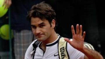 <b>MALA CARA. </b>Roger Federer se despide del Foro Itálico.
