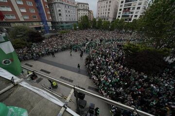 La fiesta conjunto racinguista tras el ascenso a segunda.