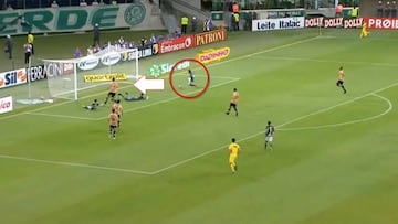 Miguel Borja y su increíble fallo en el Palmeiras - Santos