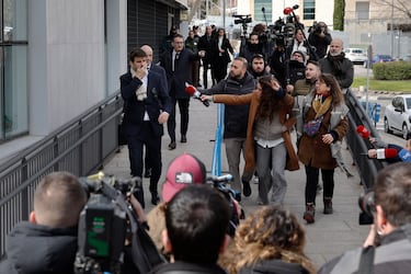 Gerard Piqué saliendo del jugado de Majadahonda.