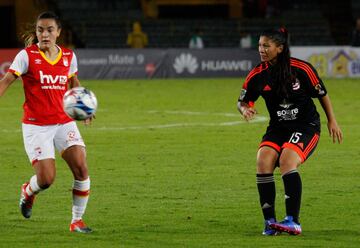 Partidazo en El Campín entre Santa Fe y América de Cali, por las semifinales del fútbol femenino.