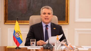 Iv&aacute;n Duque  en rueda de prensa