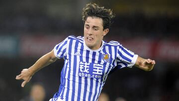 Odriozola con la Real Sociedad. 