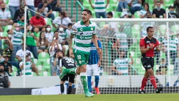 during the game Santos vs Cruz Azul, corresponding to Day 02 of the Torneo Apertura Grita Mexico A21 of the Liga BBVA MX, at TSM Corona Stadium, on August 01, 2021.
<br><br>
durante el partido Santos vs Cruz Azul, Correspondiente a la Jornada 02 del Torneo Apertura Grita Mexico A21 de la Liga BBVA MX, en el Estadio TSM Corona, el 01 de de Agosto de 2021.