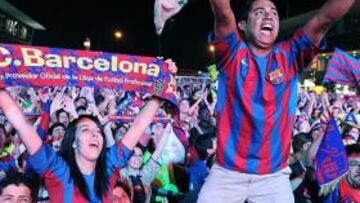 <b>OPTIMISTAS. </b>Los más jóvenes no entienden de respeto al Madrid.