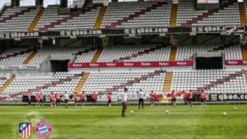 El Bayern se entrena en el estadio del Rayo Vallecano
