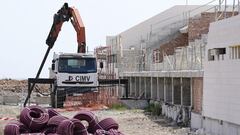 Imagen de la primera fase de las obras de la ciudad deportiva del M&aacute;laga.