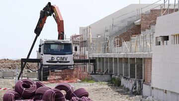 Imagen de la primera fase de las obras de la ciudad deportiva del M&aacute;laga.