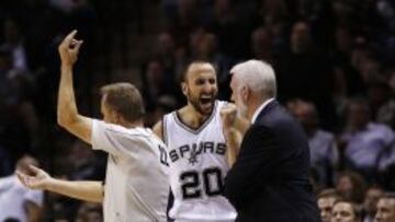 Ginóbili, Splitter y Barbosa, triunfadores de la noche